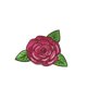 Ecusson thermocollant rose fuschia 4cm x 4,5cm