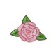 Ecusson thermocollant rose rose pale 4cm x 4,5cm