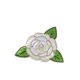 Ecusson thermocollant rose blanc 4cm x 4,5cm