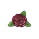 Ecusson thermocollant rose bordeaux 4cm x 4,5cm