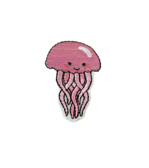 Octopus glitter iron-on patch 4.5cm x 3cm