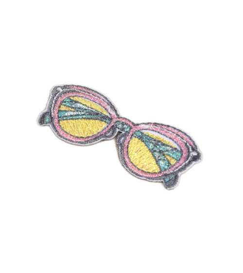Set of 3 fashion glasses iron-on patches 2cm x 5cm