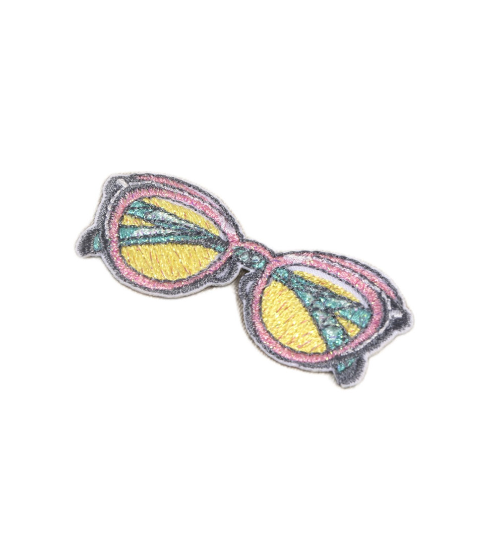 Set of 3 fashion glasses iron-on patches 2cm x 5cm