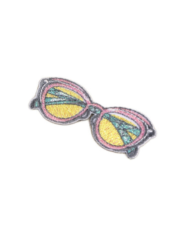 Set of 3 fashion glasses iron-on patches 2cm x 5cm