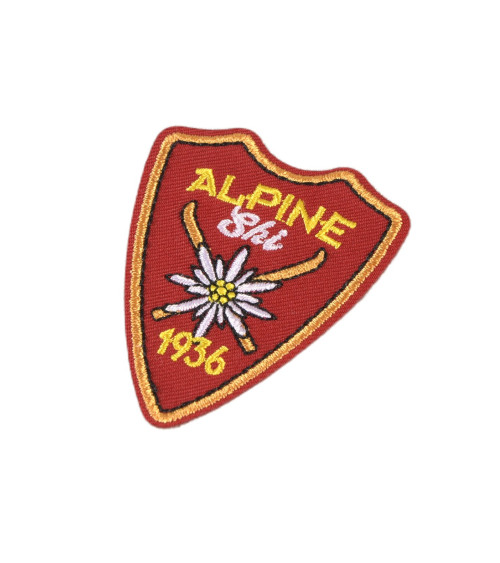 Set of 3 iron-on Alpine ski Alpine ski 1936 patches 5.5cm x 4.5cm