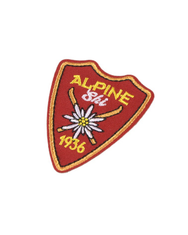 Set of 3 iron-on Alpine ski Alpine ski 1936 patches 5.5cm x 4.5cm