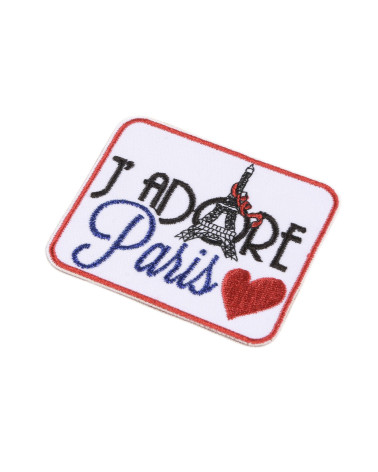 Set of 3 Paris iron-on patches I love Paris 5cm x 6cm