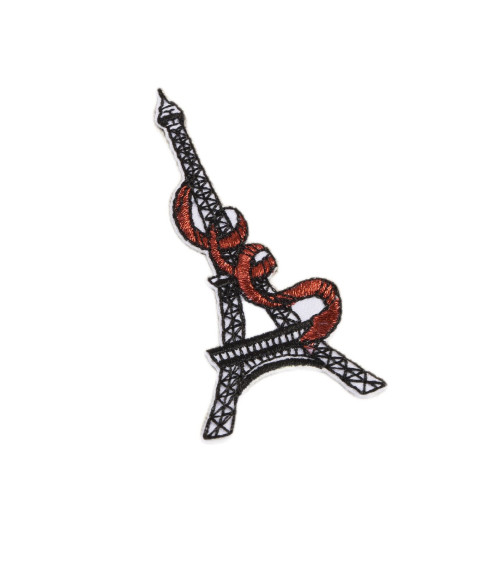Set of 3 Paris Eiffel Tower iron-on patches 7cm x 3.5cm