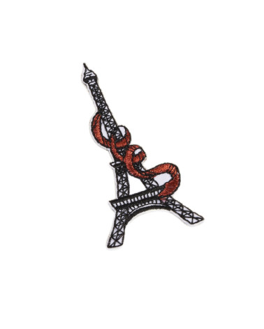Set of 3 Paris Eiffel Tower iron-on patches 7cm x 3.5cm