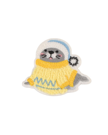 Set of 3 polar seal iron-on patches 5.5cm x 6cm