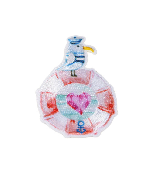 Set of 3 pastel buoy world iron-on patches 6cm x 4cm