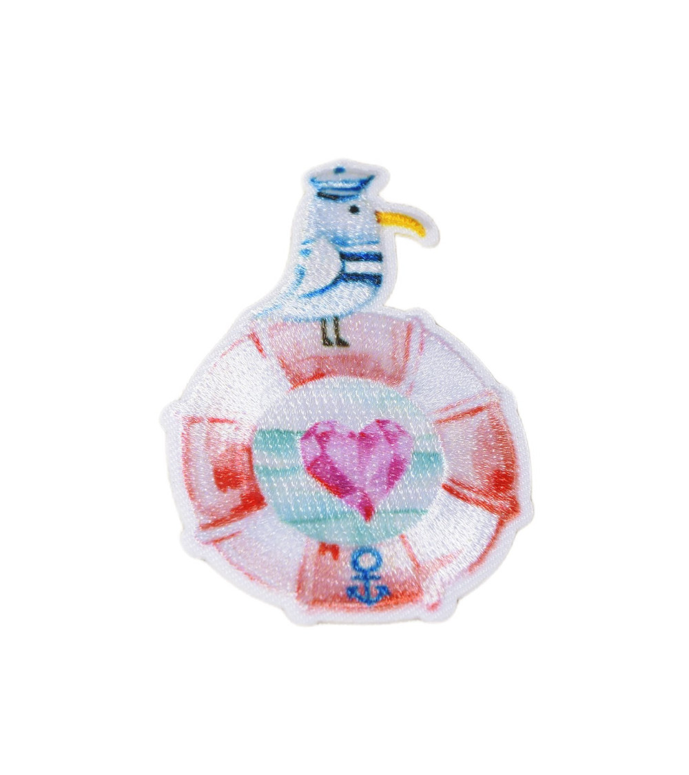 Set of 3 pastel buoy world iron-on patches 6cm x 4cm