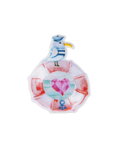 Set of 3 pastel buoy world iron-on patches 6cm x 4cm