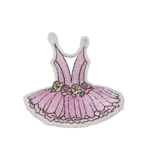 Set of 3 iron-on dance dress patches 5.5cm x 5.2cm