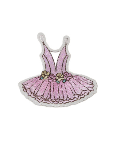 Set of 3 iron-on dance dress patches 5.5cm x 5.2cm