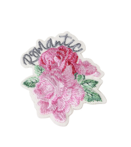 Set of 3 romantic flower iron-on patches 5cm x 5.5cm