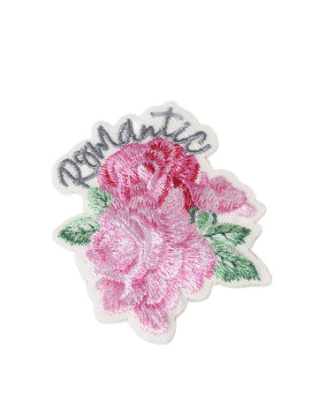 Set of 3 romantic flower iron-on patches 5cm x 5.5cm