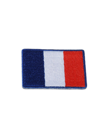 Set mit 3 Aufnähern zum Aufbügeln, bestickt mit Frankreich-Flaggen, 3 cm x 4,5 cm