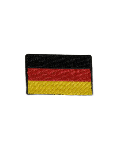 Set di 3 toppe termoadesive ricamate con bandiere della Germania 3 cm x 4,5 cm