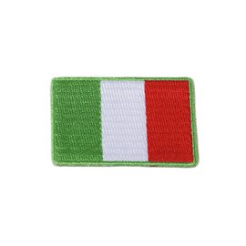Lot de 3 écussons thermocollants drapeaux brodés italie 3cm x 4,5cm