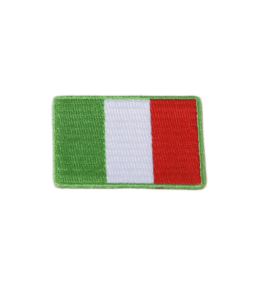 Set of 3 iron-on patches embroidered Italy flags 3cm x 4.5cm