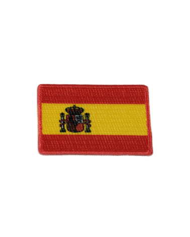 Set mit 3 Aufnähern zum Aufbügeln, bestickt mit Spanien-Flaggen, 3 cm x 4,5 cm