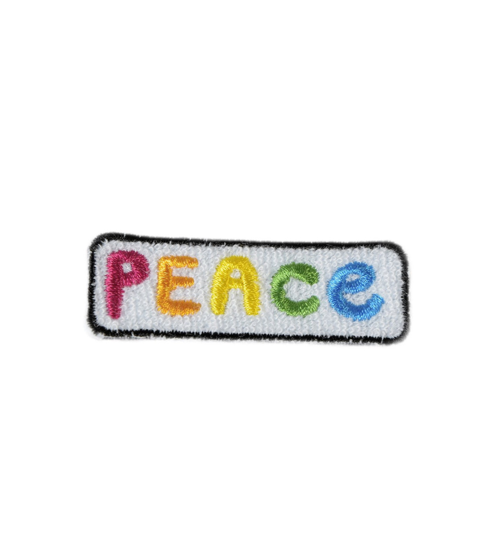 Set of 3 iron-on peace patches 2cm x 5cm