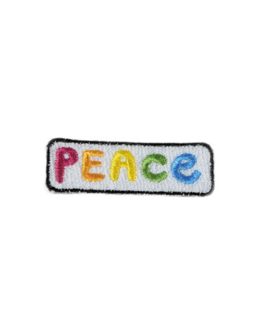 Set of 3 iron-on peace patches 2cm x 5cm