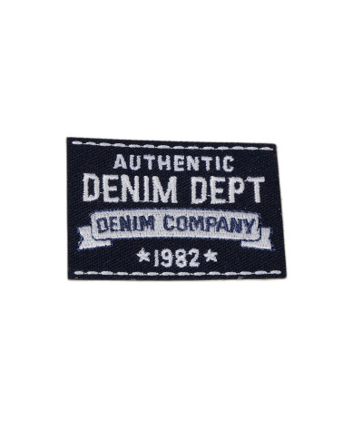 Set di 3 toppe termoadesive autentiche color denim marrone 3,5 cm x 5 cm
