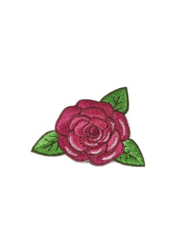 Set of 3 fushia pink iron-on patches 4cm x 4.5cm