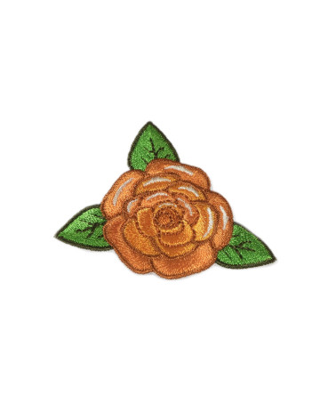 Set of 3 pink orange iron-on patches 4cm x 4.5cm