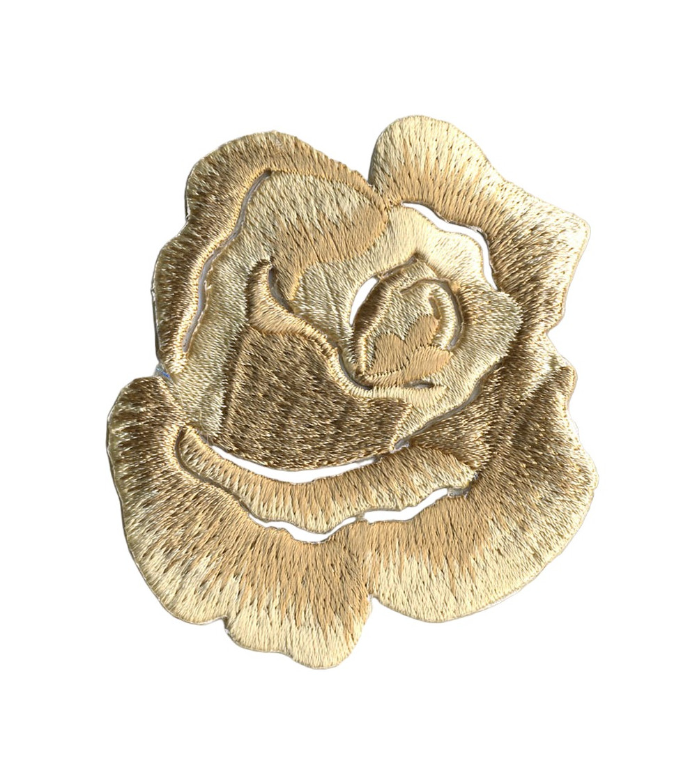 Set of 3 iron-on patches Beige rose