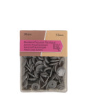 Lot de 30 boutons pression 100% plastique Gris foncé 12mm