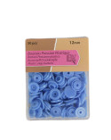 Lot de 30 boutons pression 100% plastique bleu 12mm