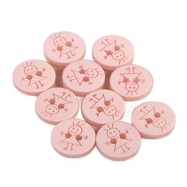 Bouton 2 trous fille 15mm Rose Layette