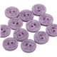 Lot de 6 boutons 2 trous mouton 15mm Violet lilas