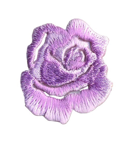 Set of 3 small parma rose iron-on patches