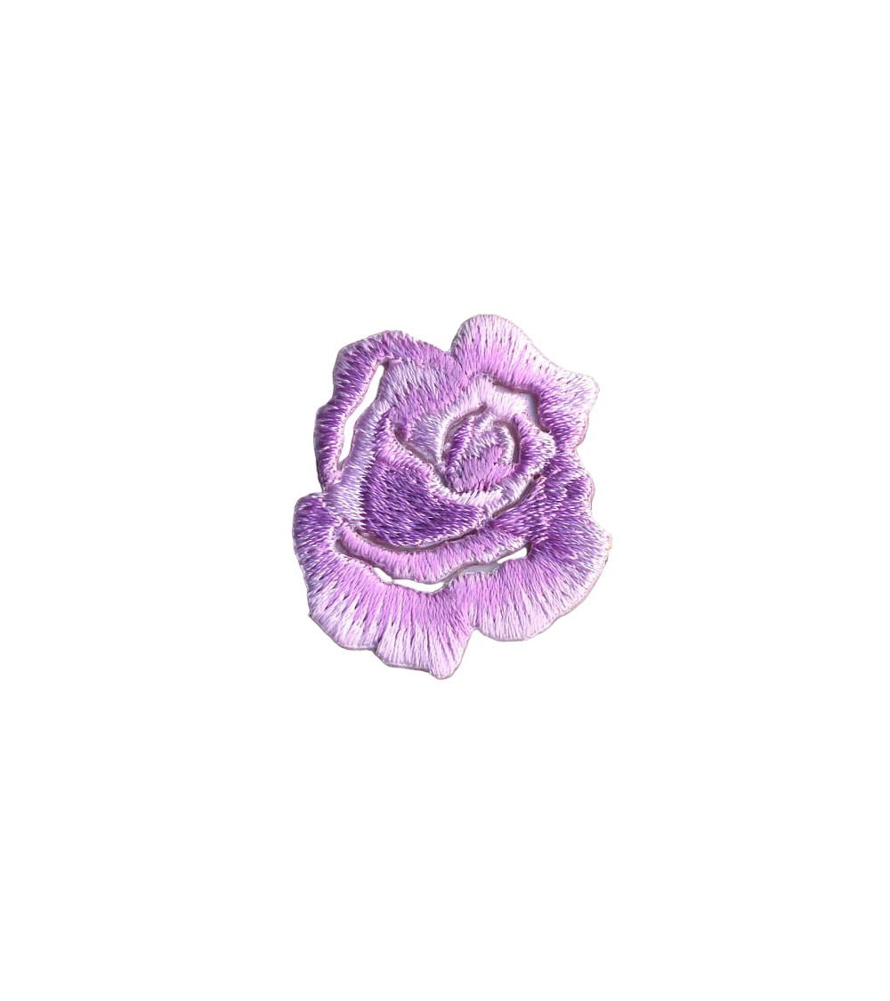Set of 3 small parma rose iron-on patches