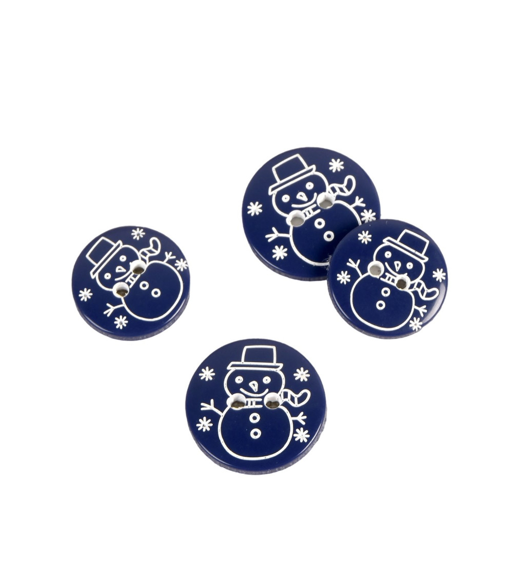 2-hole navy blue man button