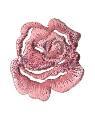 Set di 3 piccole toppe termoadesive con rose rosa