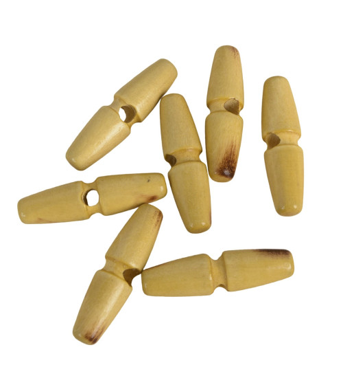 Set of 6 wooden logs with 1 natural hole