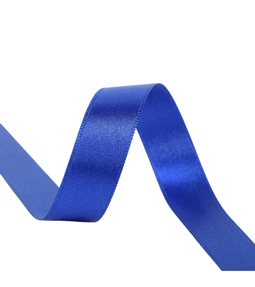 40m reel double-sided satin ribbon made in France royal blue