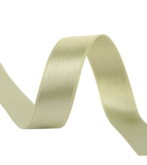 40m reel double-sided satin ribbon made in France brown