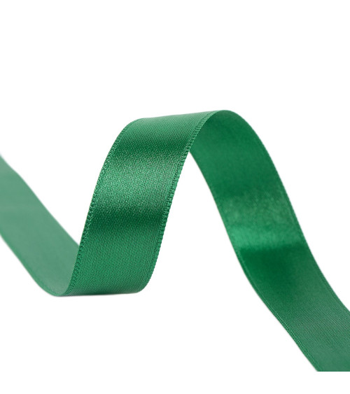 40m reel double-sided satin ribbon made in France khaki green