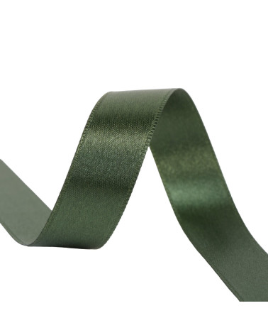 Spool of 40m double-sided satin ribbon made in France, split polka dots