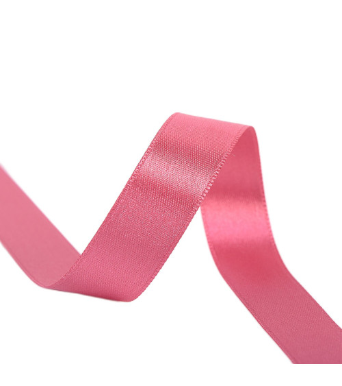 40m reel double-sided satin ribbon made in France old pink
