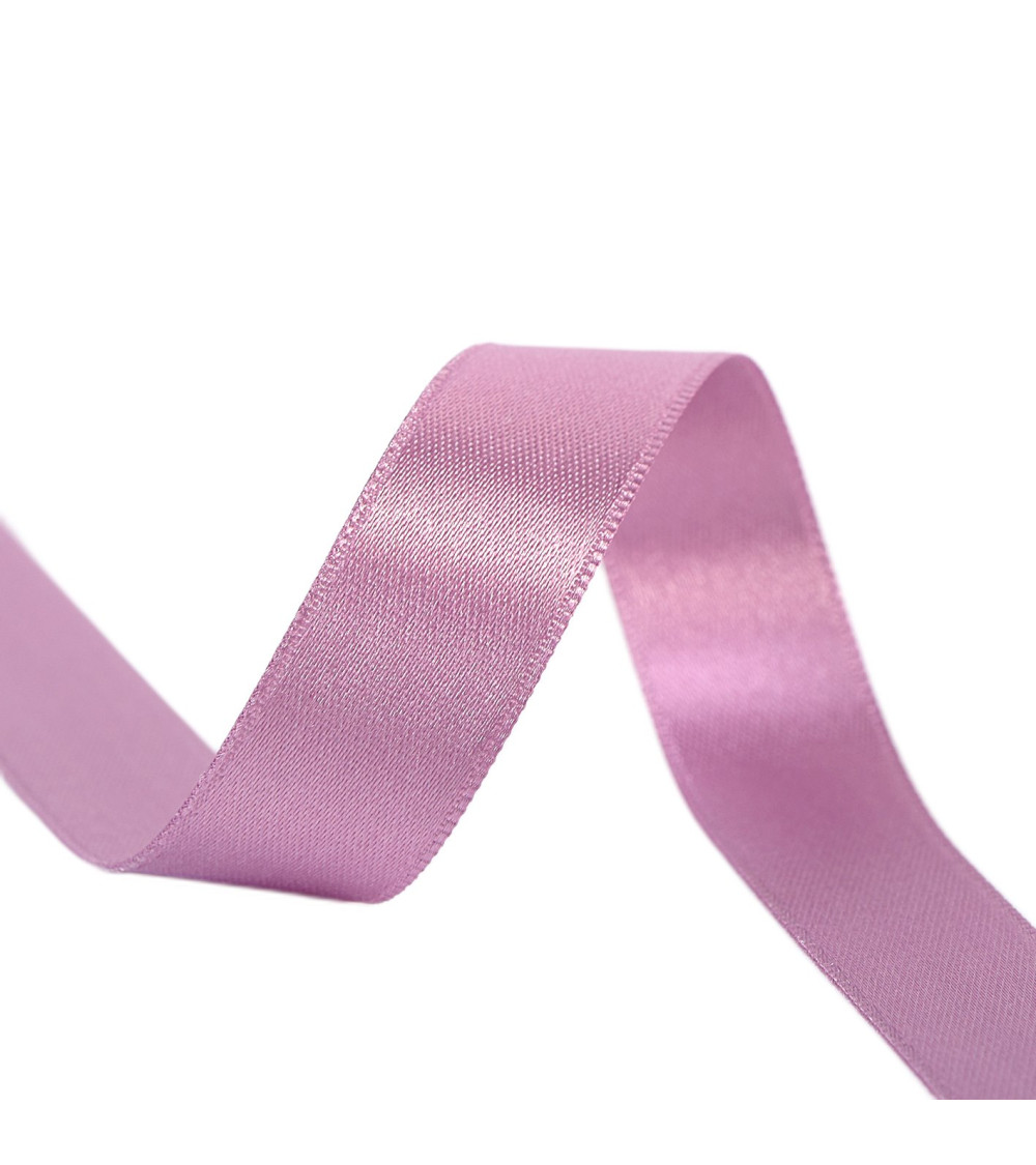 40m reel double-sided satin ribbon made in France purple