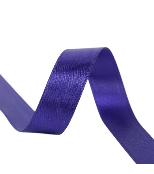 40m reel double-sided satin ribbon made in France dark purple