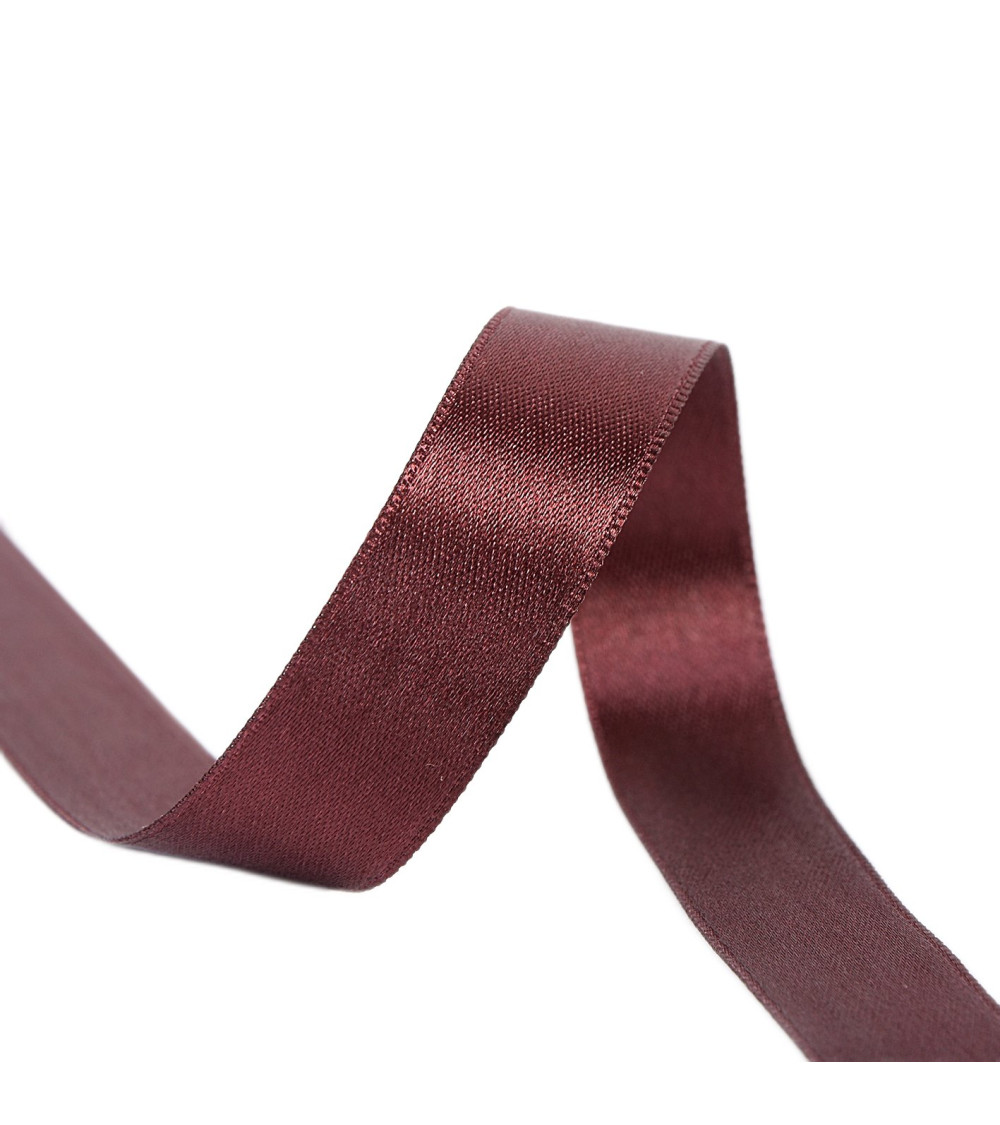 40m reel double-sided satin ribbon made in France purple