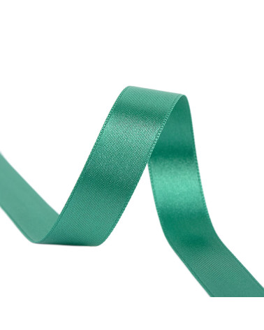 Bobine 40m ruban satin double face fabriqué en France vert prasin